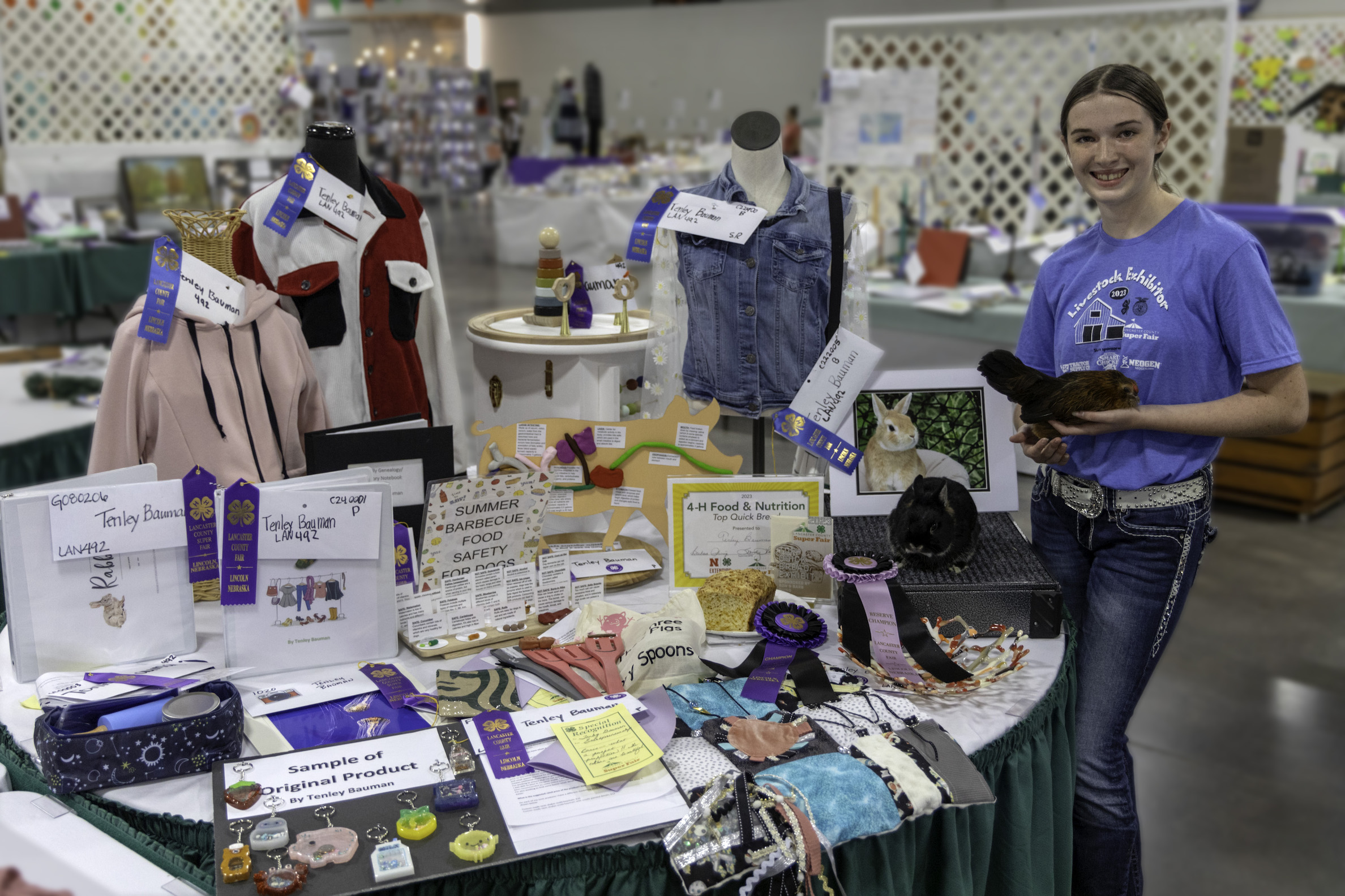 13-Year-Old Tenley Bauman Embraces 4-H Learning Experience at Fairs